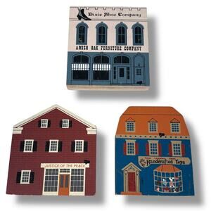 Vintage Cat’s Meow Amish Dixie Shoe Co Justice of Peace Handcrafted Toys Lot‎ 3